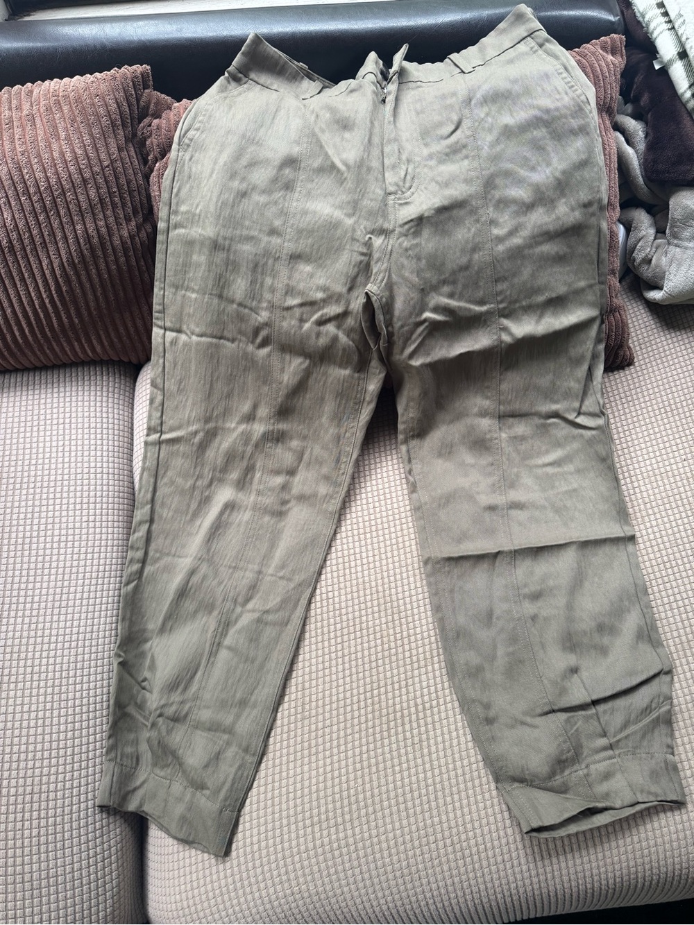 Women’s Olive Green Casual Trousers